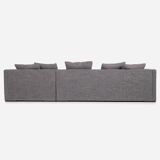 Canapé d’angle malmo mélange gris, design scandinave