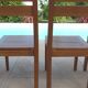 6 chairs of golden oak color in solid wood brand codium maison