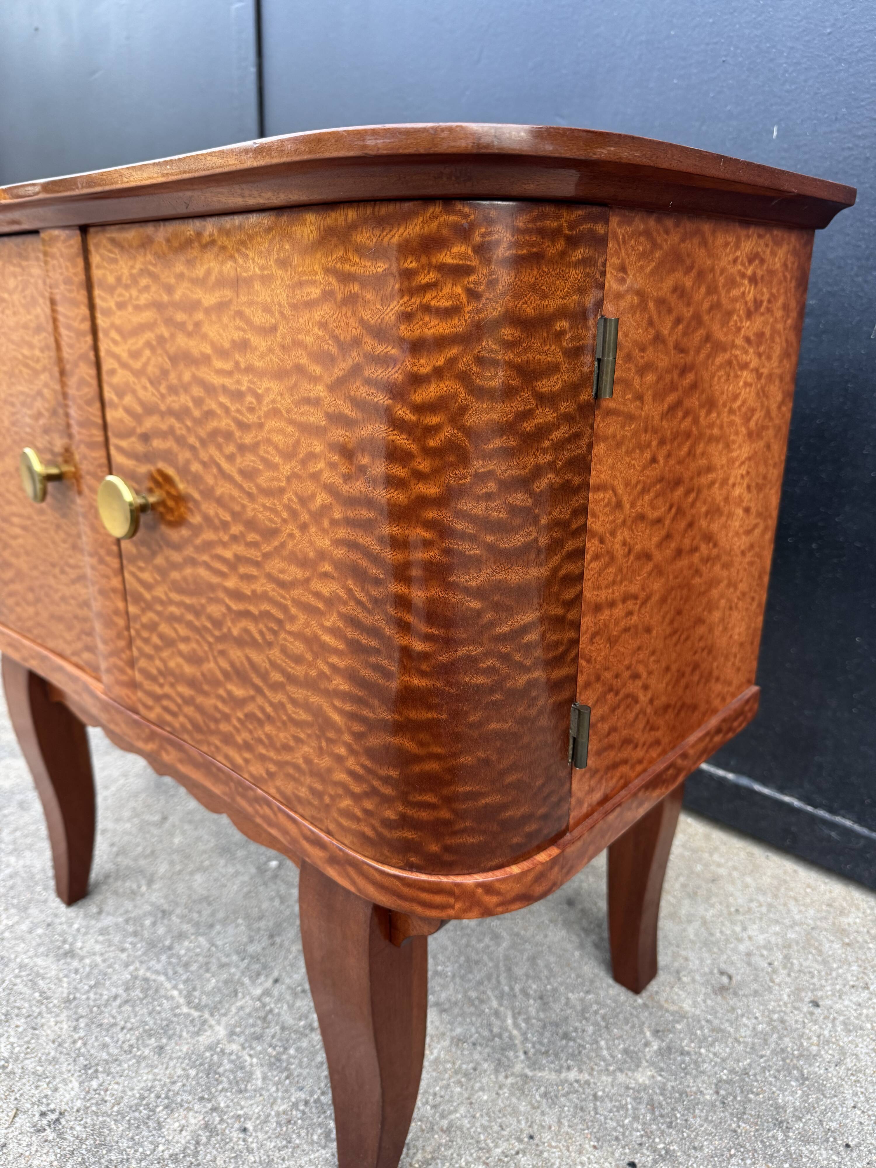 Mahogany veneered bedside table from the 1950s.