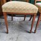 Serie de 4 chaises directoire en marqueterie et merisier
