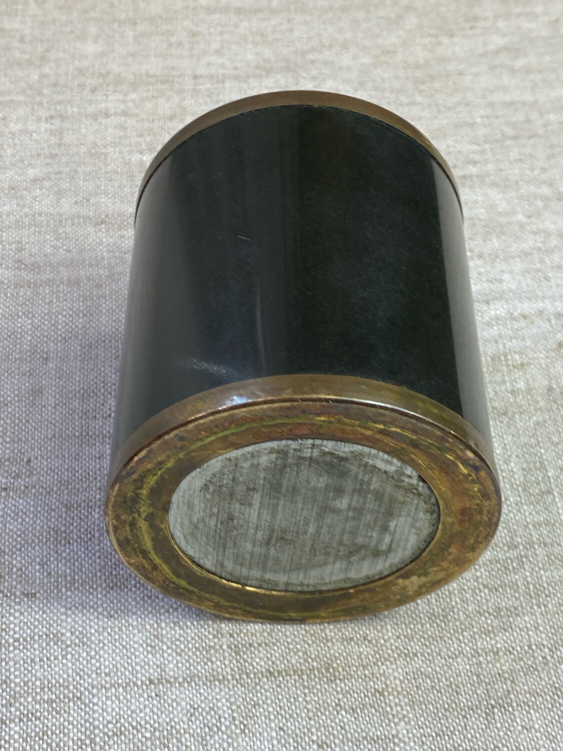 Damascus brass candlestick by Dal Furlo