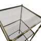 Vintage 'gold' shelf / freestanding shelf with smoked glass