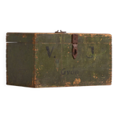 Small antique green chest (c.1920) #4