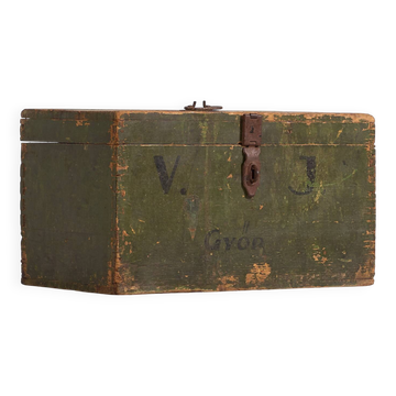 Small green antique chest (c.1920) #4