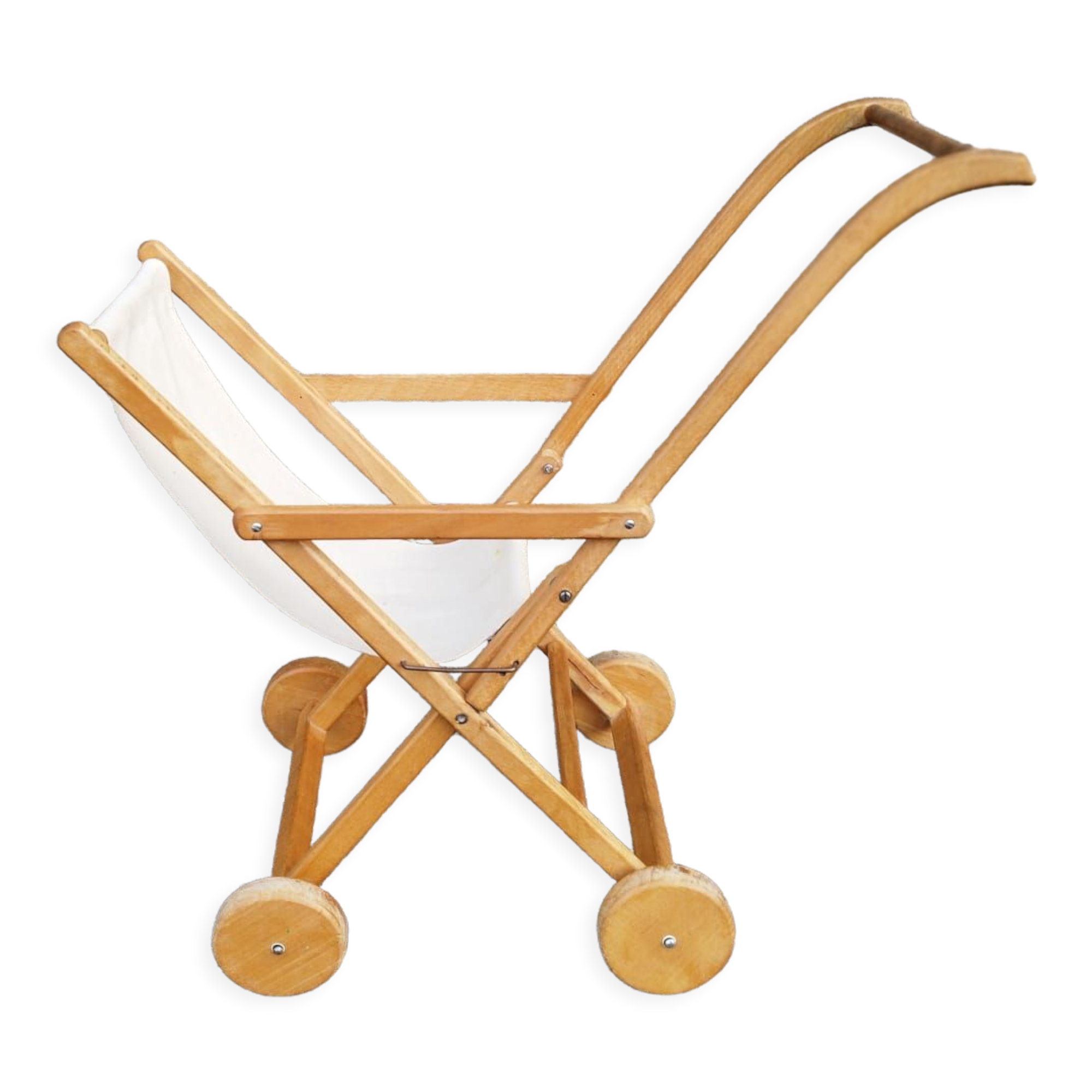 Vintage wooden doll stroller
