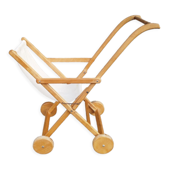 Vintage wooden doll stroller