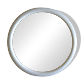 Round white plastic mirror 1970s 1970s France