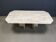 Vintage italian travertine and brass dining table 1970s