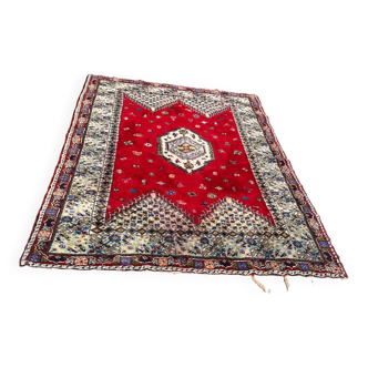 Tapis marocain berbère vintage en laine de Rabat