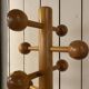 1970s pine coat rack, Scandinavian design