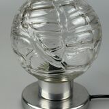 60s 70s table lamp bedside lamp chrome Doria glass space age design