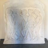 Bas relief in art deco plaster