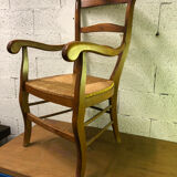 Fauteuil paillé ancien