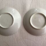 2 cups 19th white porcelain