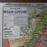 Old school map "Alpestre Region" No.4 Hatier