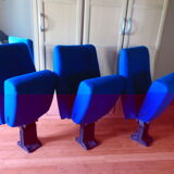Set of 3 folding seat cinema chairs