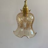 Baladeuse avec globe vintage en verre ambré