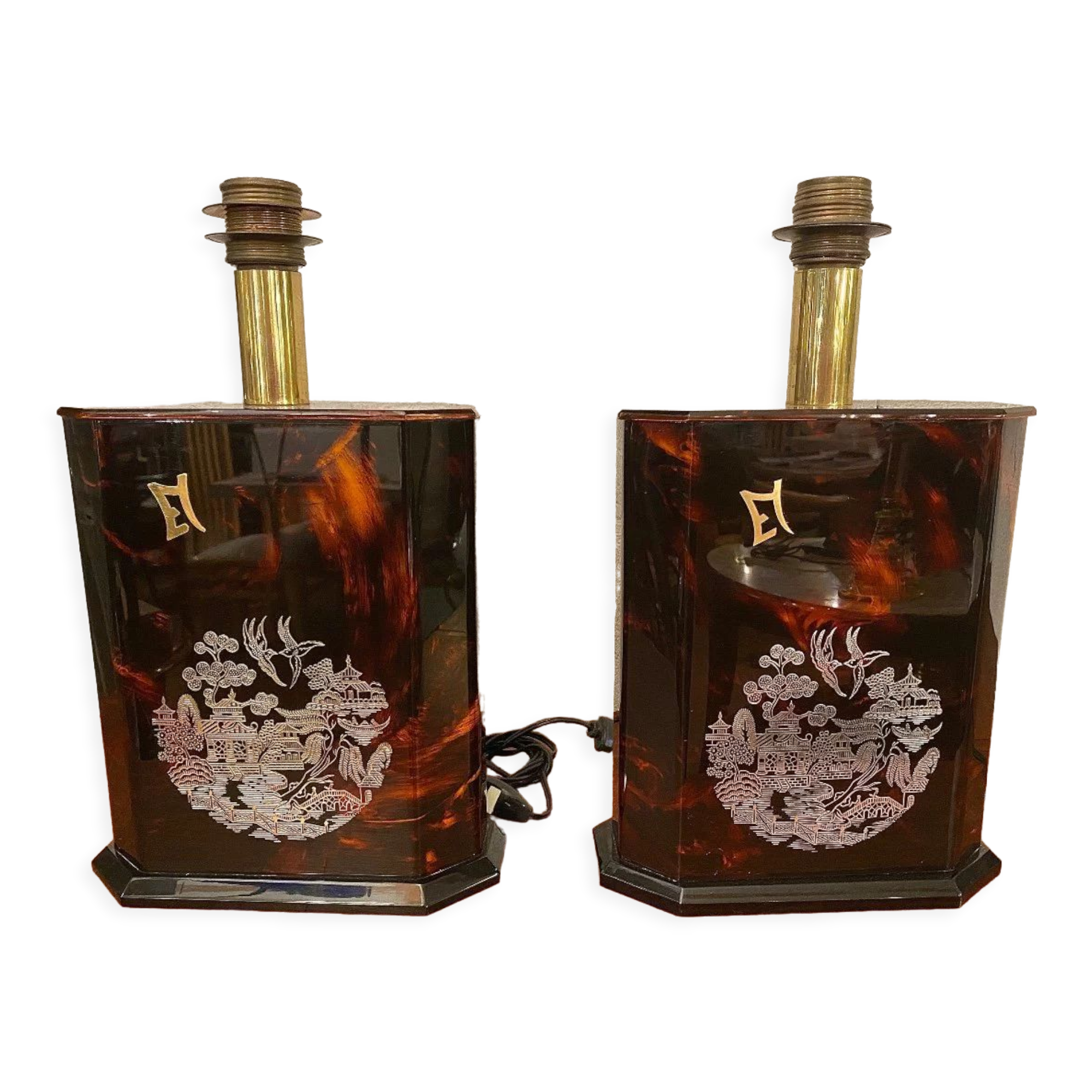 Pair of table lamps Éric Maville, Circa 70