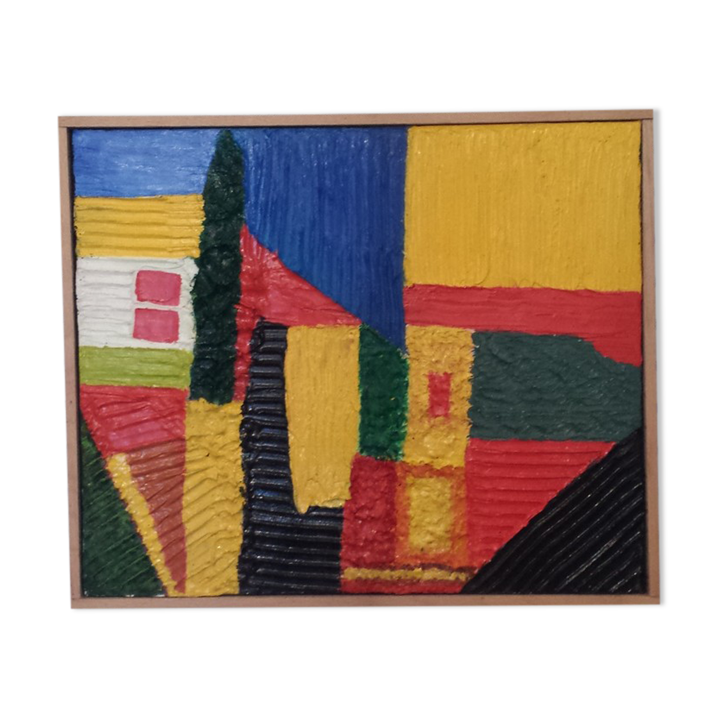 Tableau , peinture à l'huile  "toscane"