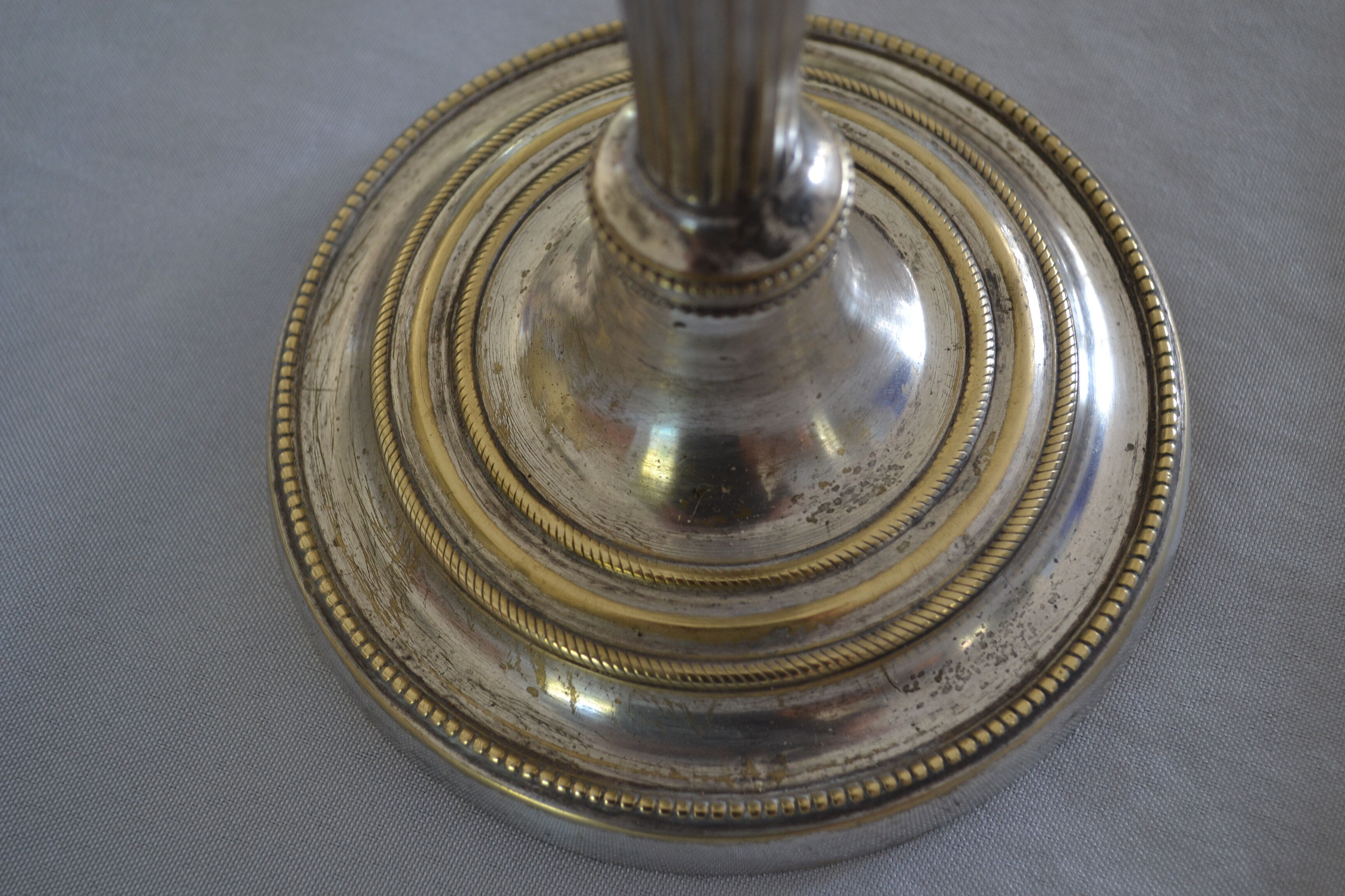 Pair of silver candlesticks