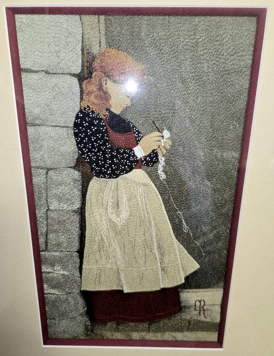 Claude Roussel: embroidery with silk thread