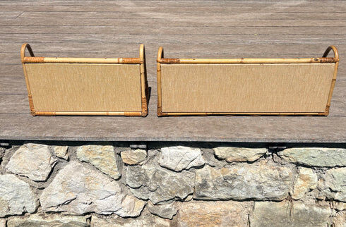 Vintage rattan shelf pair "Celestine"