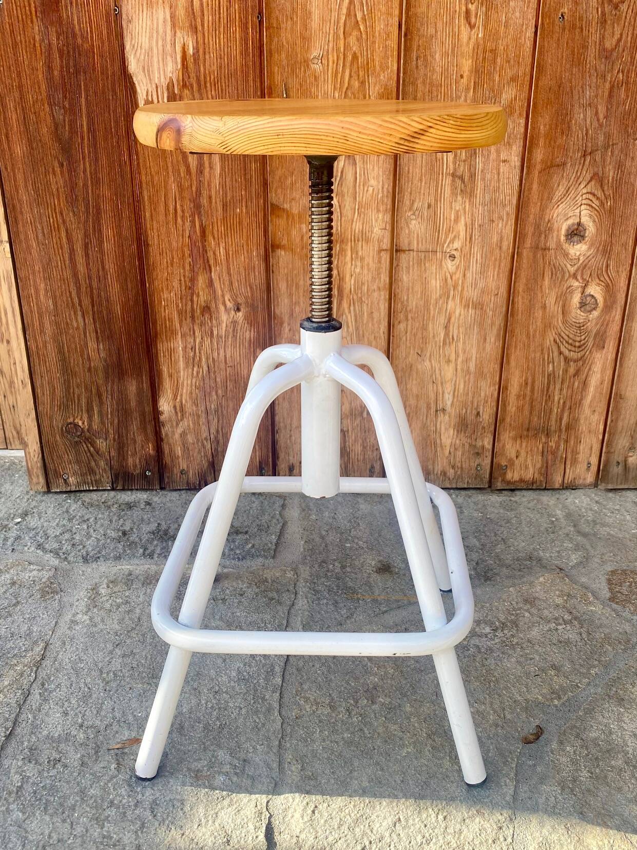 Vintage adjustable swivel stool