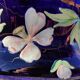 Old planter enamelled floral decoration