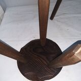 Tripod table with 2 stools pine