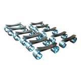 Set of 11 metal knife holders