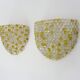Pair of vintage wall lights with yellow and transparent beads. 70s
