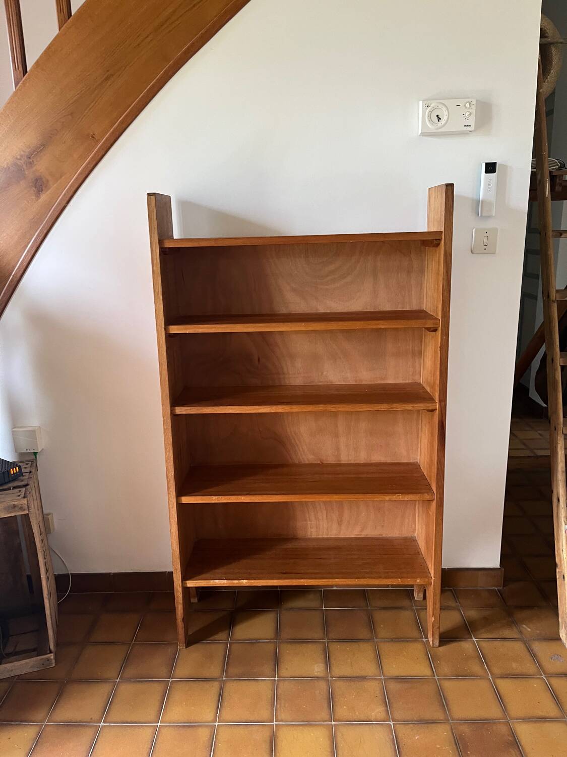 Shelf, solid wood bookcase, 1960s