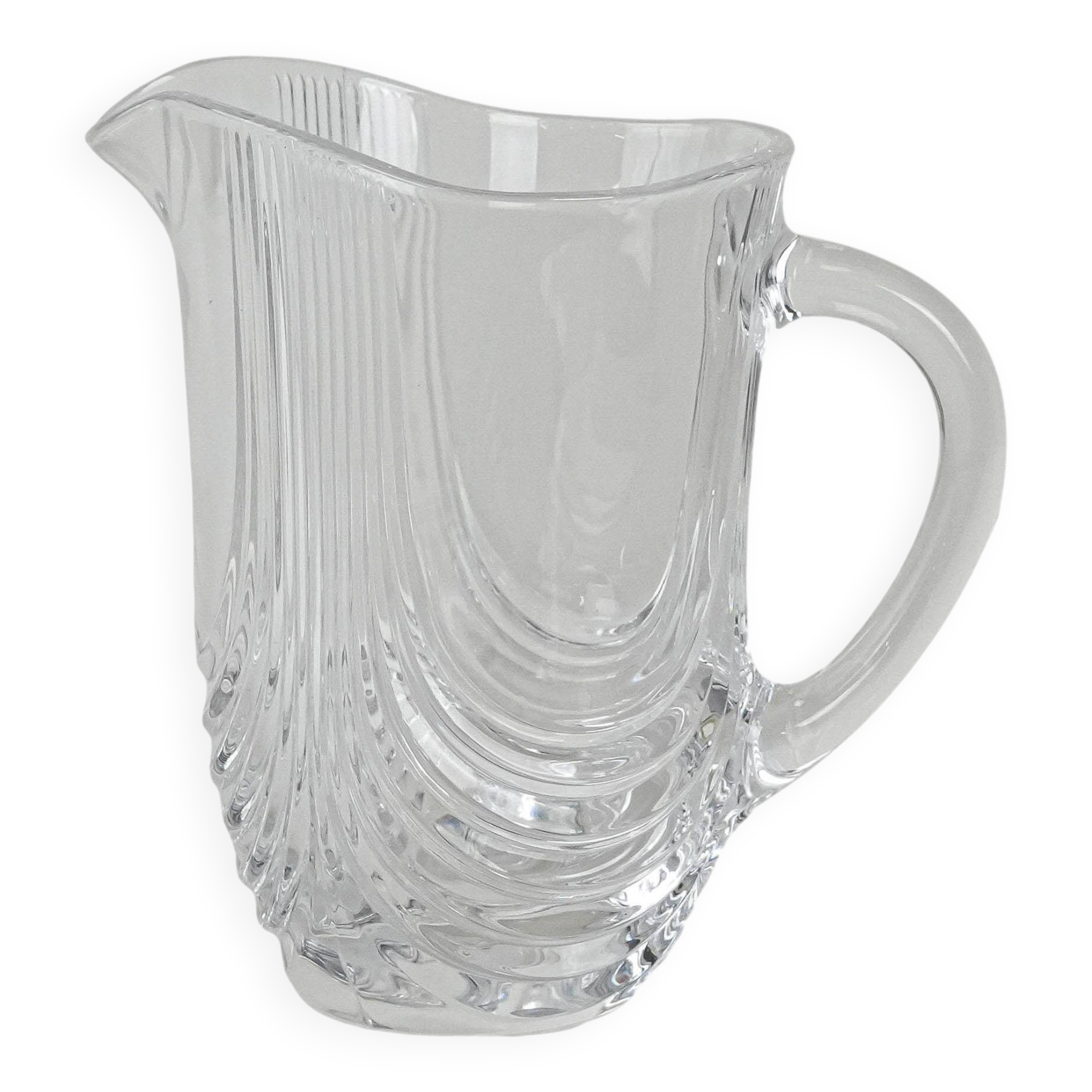 Crystal jug, Italian design, 1970s, made in Italy