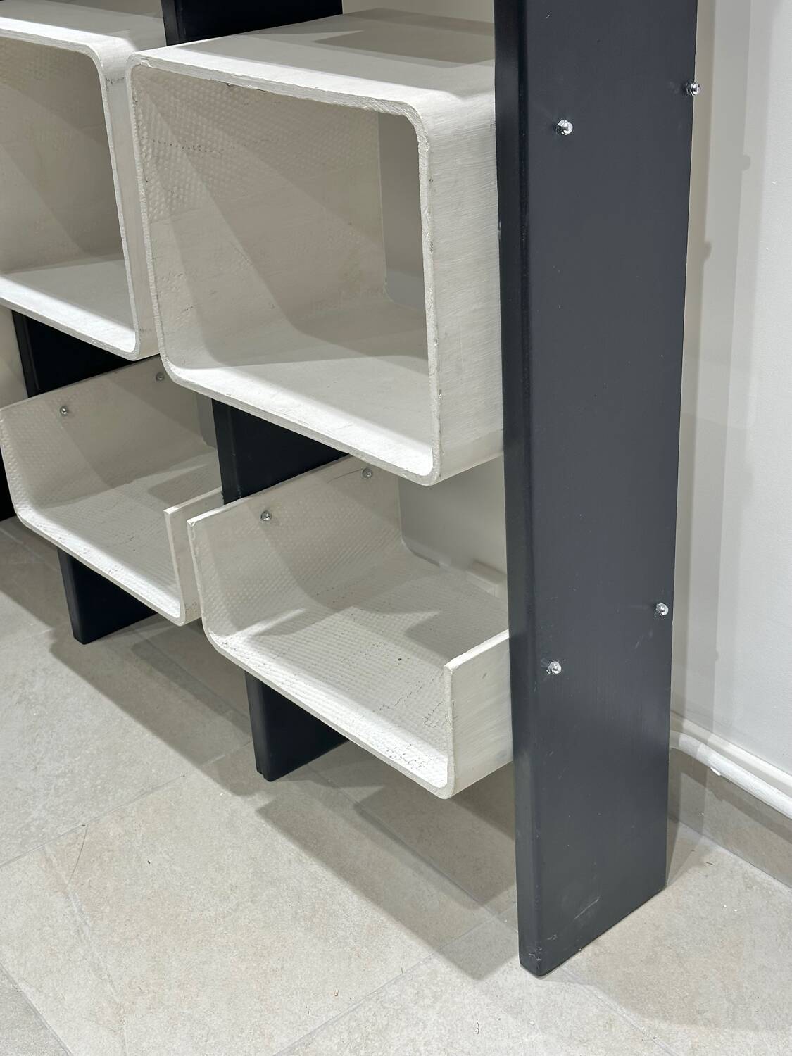 Large fiber and wood  shelf