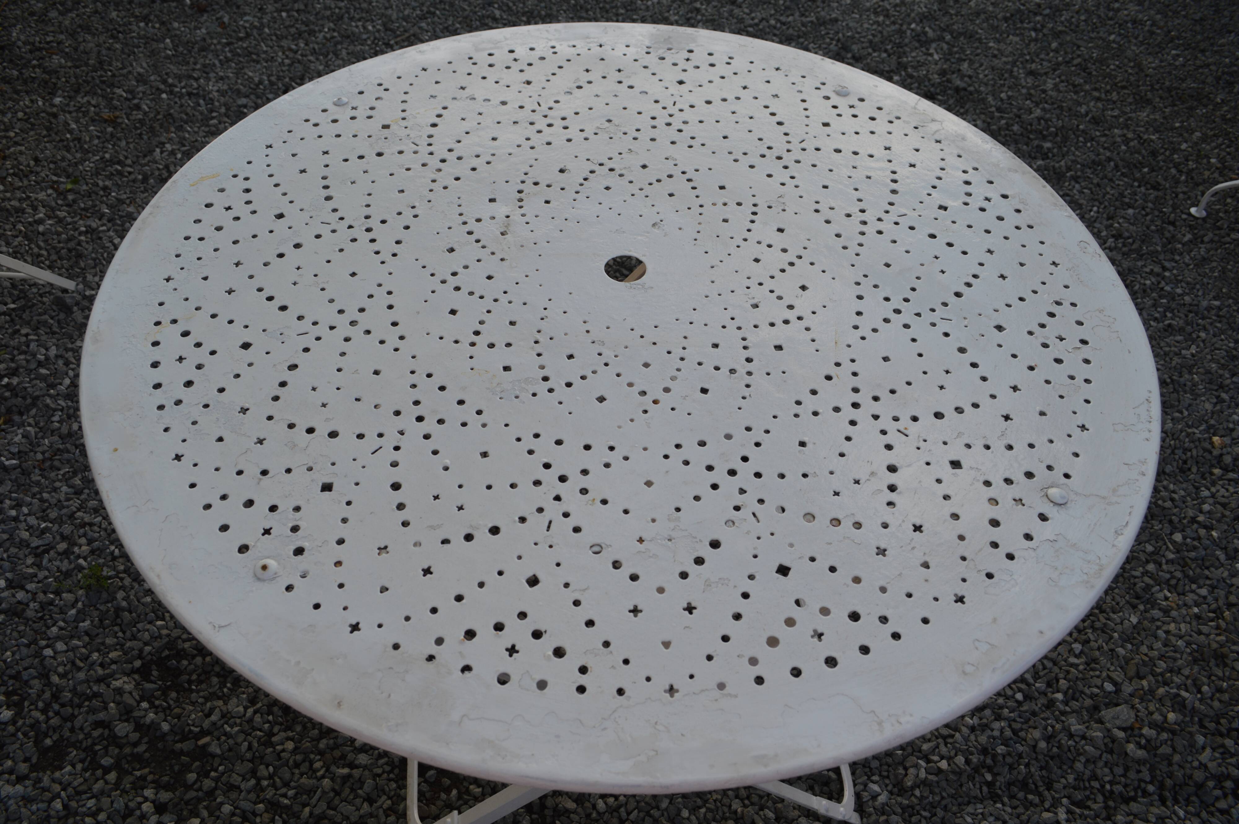 Wrought iron folding garden table
