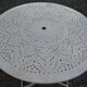 Wrought iron folding garden table
