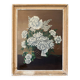 Oil on canvas by Mitzi 20th century still life bouquet of flowers whitewashed frame