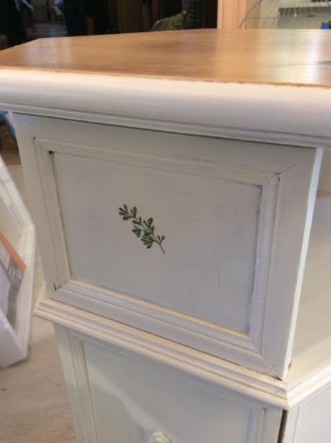 Painted bedside table