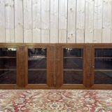 Paire de vitrine à suspendre Art Nouveau en frêne