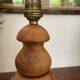 Lamp foot made of vintage olive wood