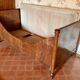 Antique Louis Philippe style sleigh bed in solid mahogany