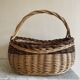 Panier osier bicolore
