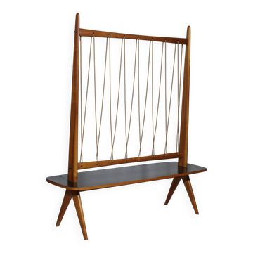 Table à plantes en bois de cerisier des années 1960
