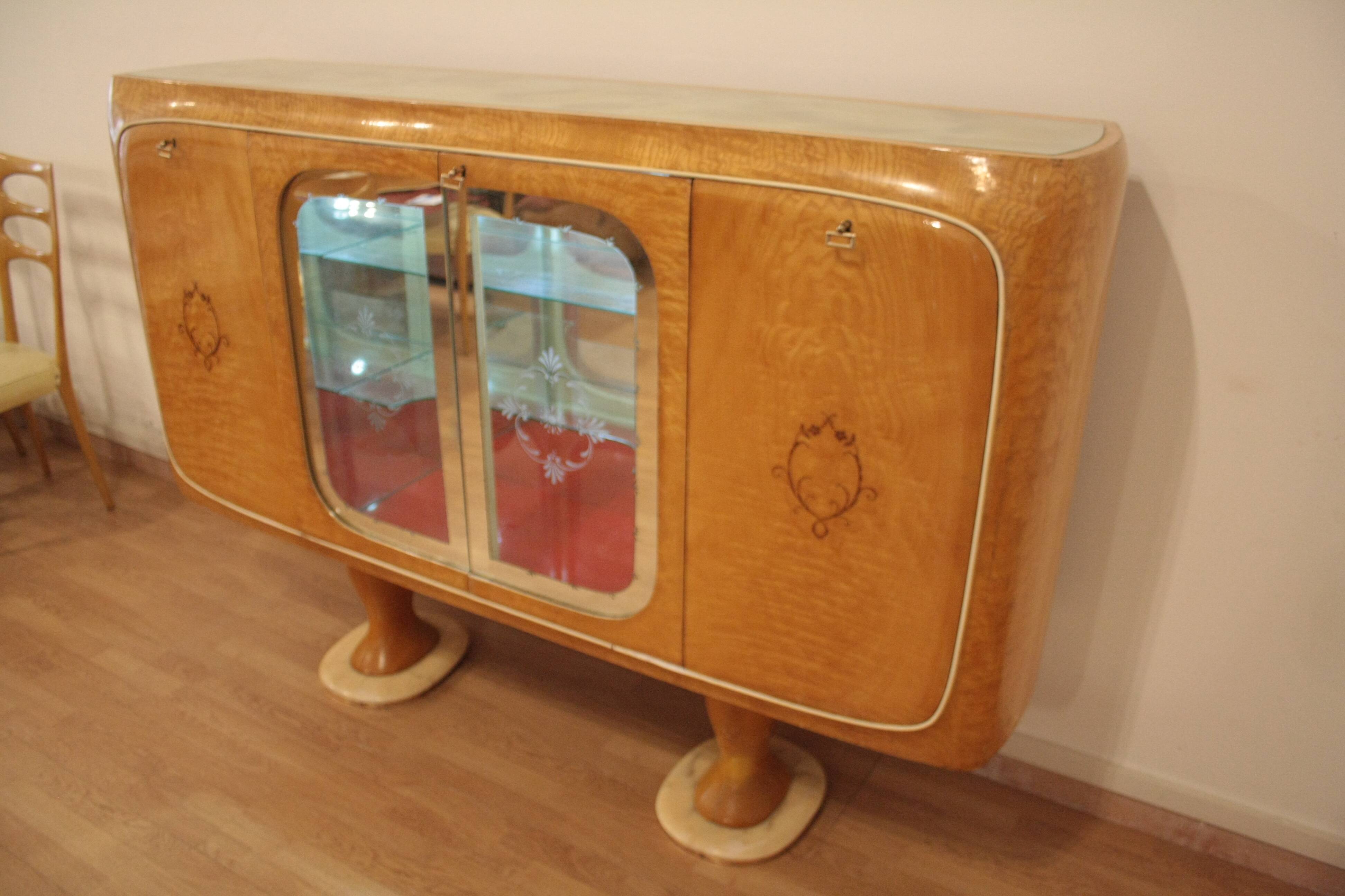 Meuble bar Buffet Mid-Century Modern, années 1950