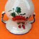 1950s Small baluster-shaped Italian ceramic vase with floral decoration