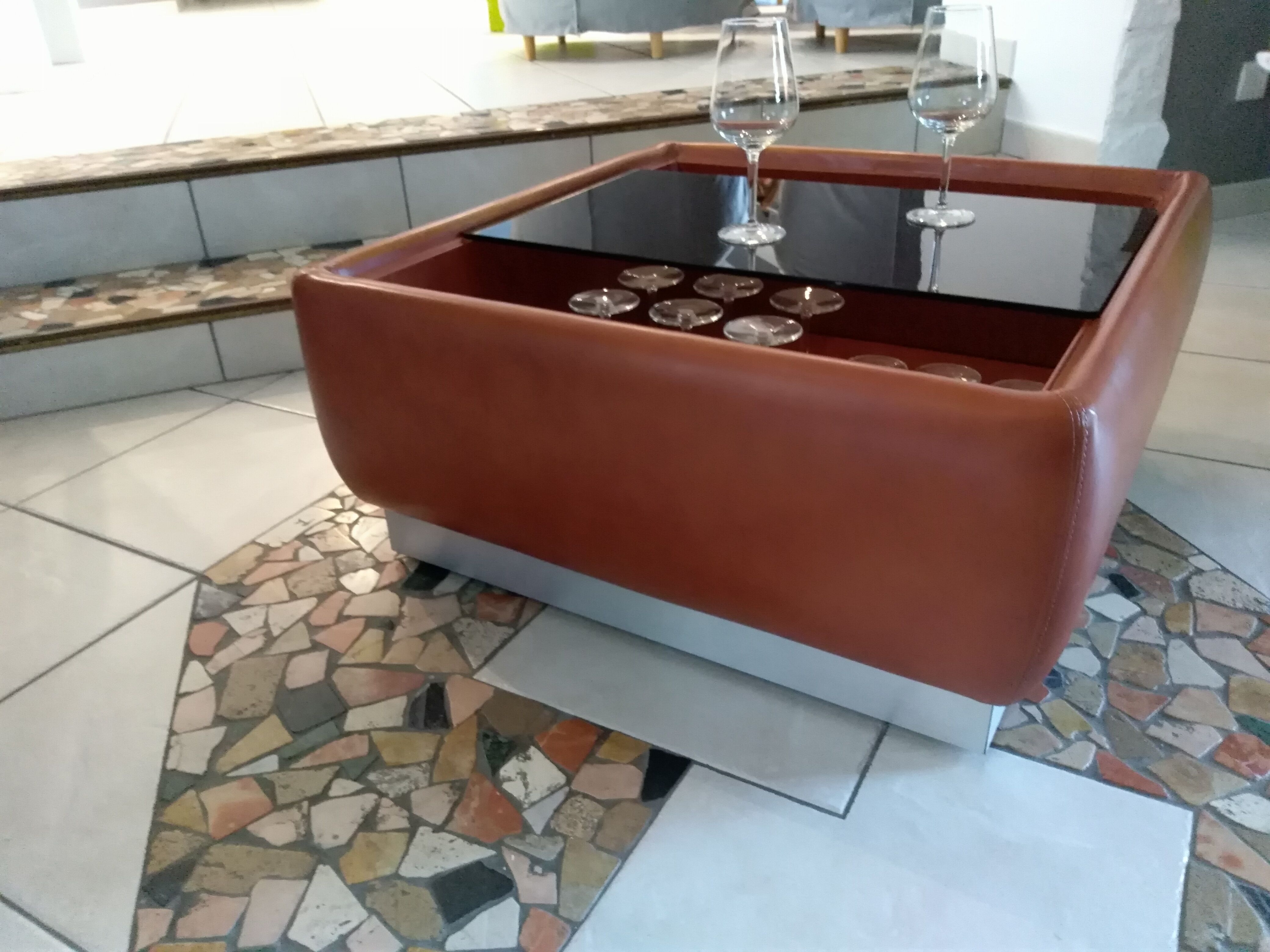 Table basse vintage Jacques Charpentier pour Roche Bobois 1970