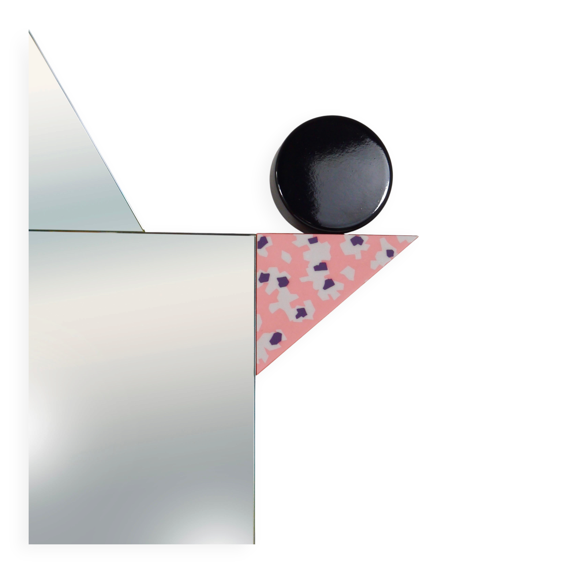 Ettore Sottsass Memphis Milano Diva Wall Mirror Vintage, Italy, 1984