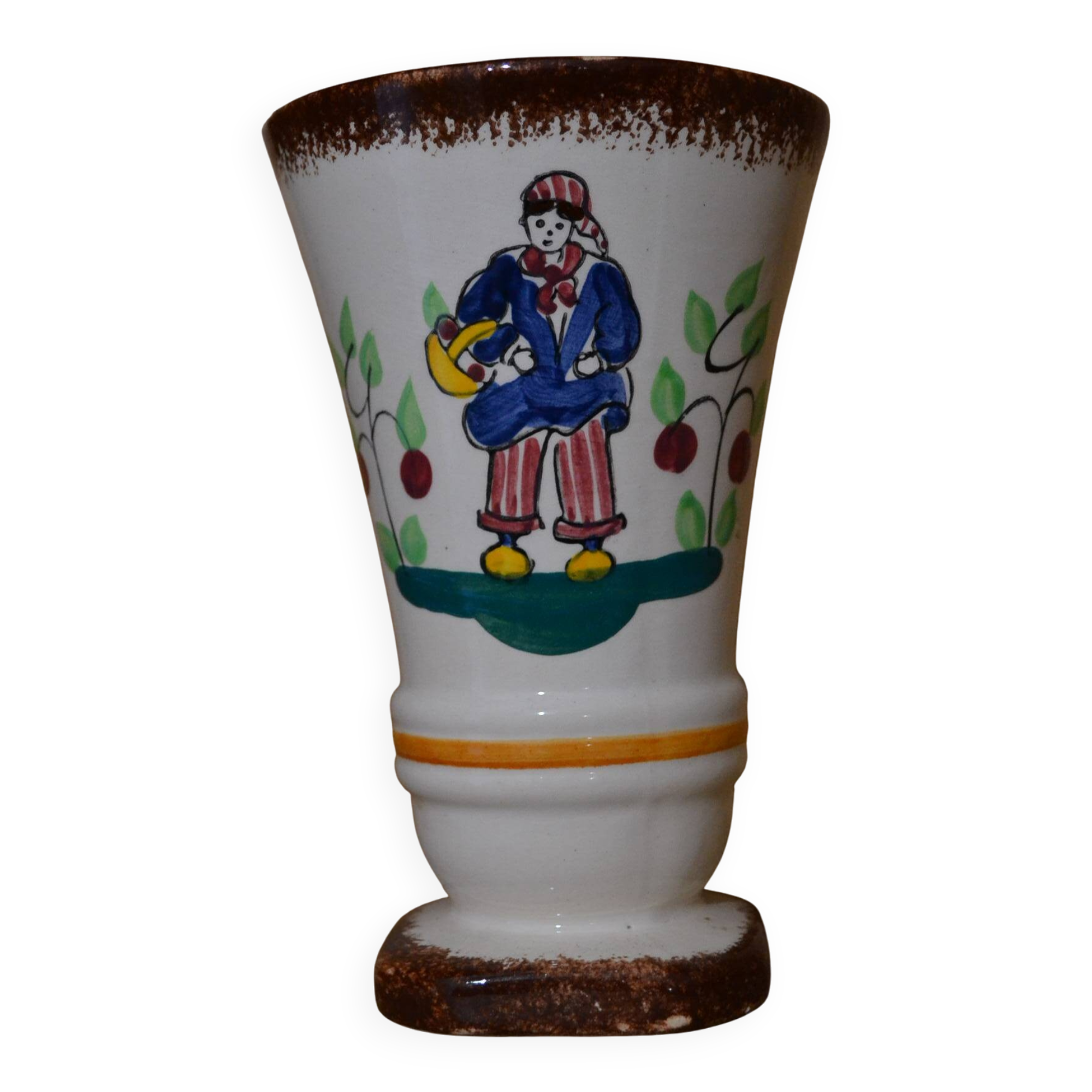 Vase Normandie peint à la main