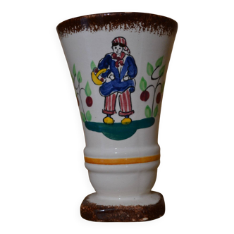 Normandy vase hand-painted