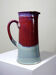 Large artistic stoneware vase by Lévéjac Michel Goldstyn, with flamed oxblood glaze.